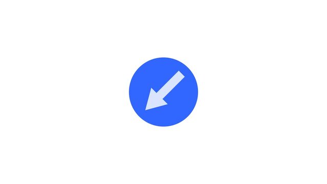 Keep left sign icon animation. Transparent background. 4K Video