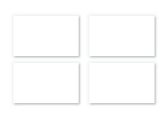 四角形の白い影のついたカードを含む図形の抽象的な背景。図形のレイアウトパターン。
