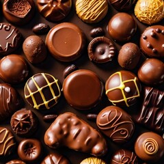 Decadent Delights: Gourmet Chocolates & Truffles &ndash; Rich, Handcrafted Treats with Elegant Presentation, Perfect for Gift Boxes, Dessert Displays, and Premium Confectionery Photography