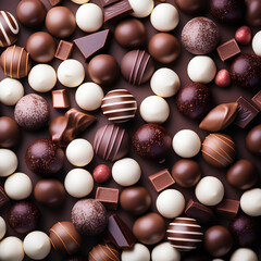 Fototapeta premium small chocolate balls background