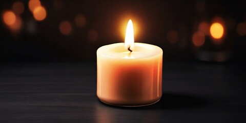 Fototapeta na wymiar burning candles on a dark background