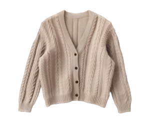 Gray knitted sweater isolated on white png transparent background