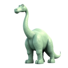 Cartoon Brachiosaurus PNG Cutout, Generative AI