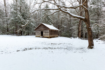 Little Greenbrier Schoolhouse in the Great Smoky Mountains - 726154483