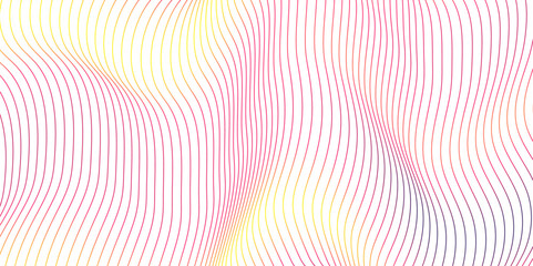 Fototapeta premium Abstract creative colorful gradient colors in Dark background. Dynamic Wave lines with digital wireframe wave. curve flowing design. Concept of technology, digital, communication, science. 