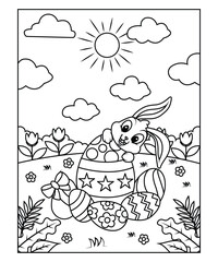 easter coloring page for kids
