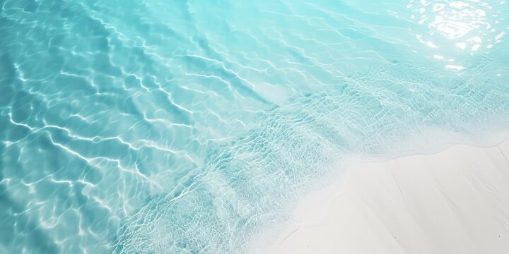 Beauty of a white beach from a top-down perspective, as if seen from underwater.