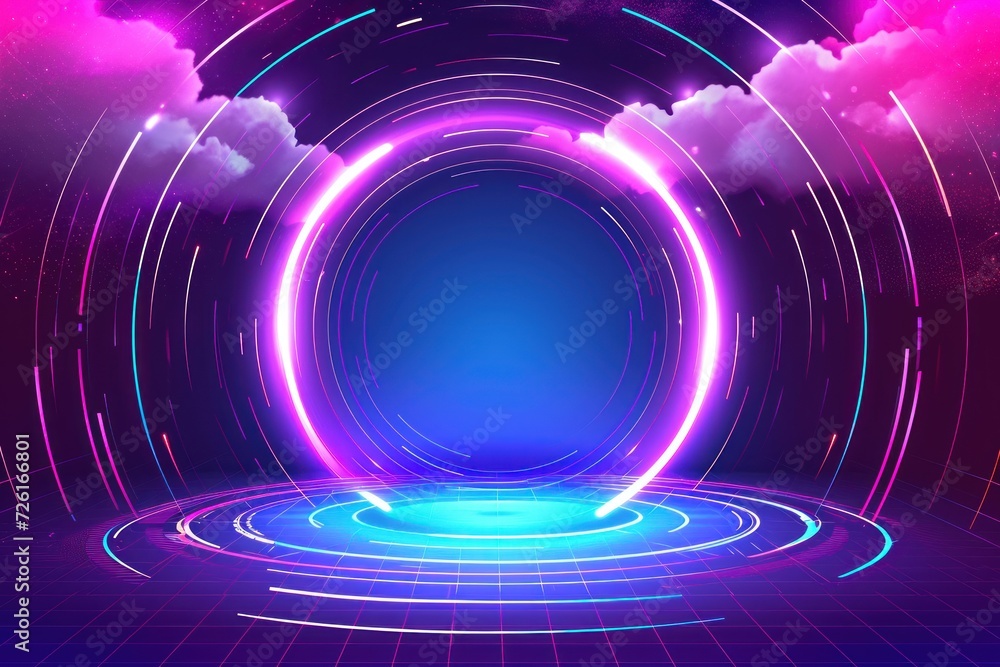 Poster cloud computing technology concept. abstract cloud computing background.