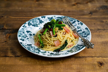 菜の花のペペロンチーノ