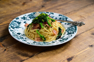 菜の花のペペロンチーノ