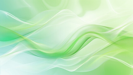 Obraz premium A Light Green Abstract Wave