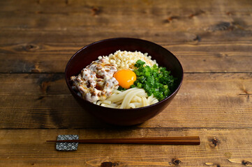 納豆醤油うどん