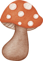water color mushroom cute element
