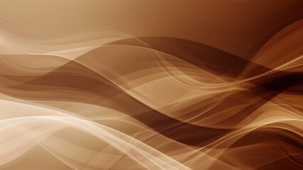 Abstract Wave Background in Light Brown and Choco Brown - obrazy, fototapety, plakaty
