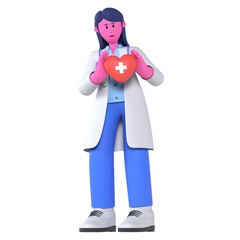 Female Doctor Healthy Heart Medical Healthcare