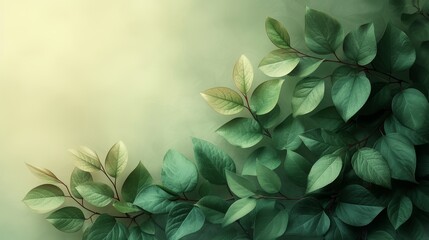 Eucalyptus background with green leaves. illustration. - Generative AI