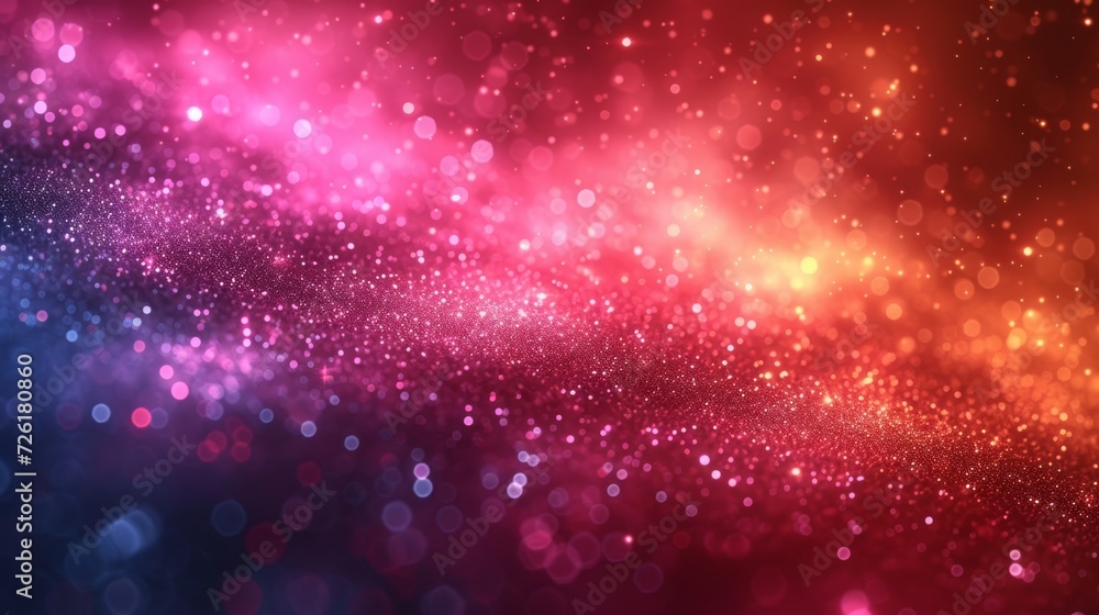 Poster abstract background with bokeh defocused lights and stars. illustration. - generative ai