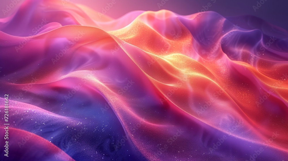 Poster abstract wavy background. 3d rendering, 3d illustration. - generative ai