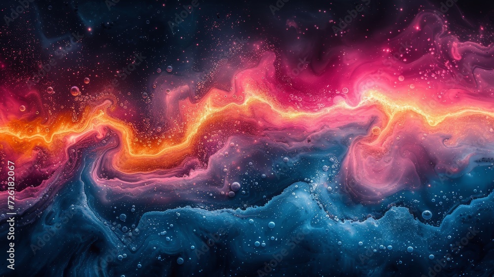 Poster abstract watercolor background. fantasy fractal texture. digital art. 3d rendering. - generative ai