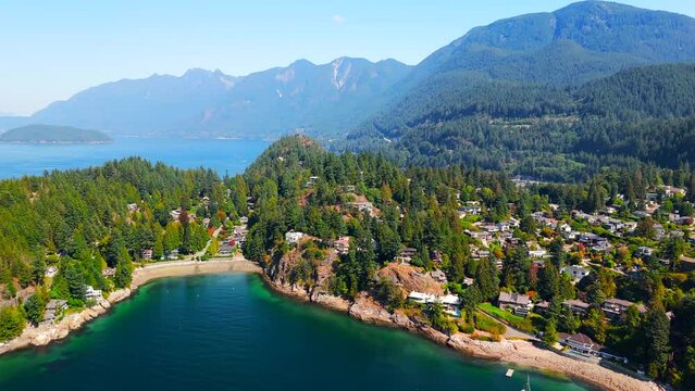 Aerial View of Horseshoe Bay, West Vancouver. British Columbia, Canada.