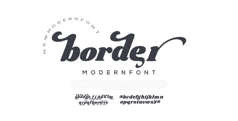 Border Modern luxury alphabet letters font and logo. Typography Elegant classic serif fonts decorative logos wedding vintage retro concept. vector illustration - obrazy, fototapety, plakaty