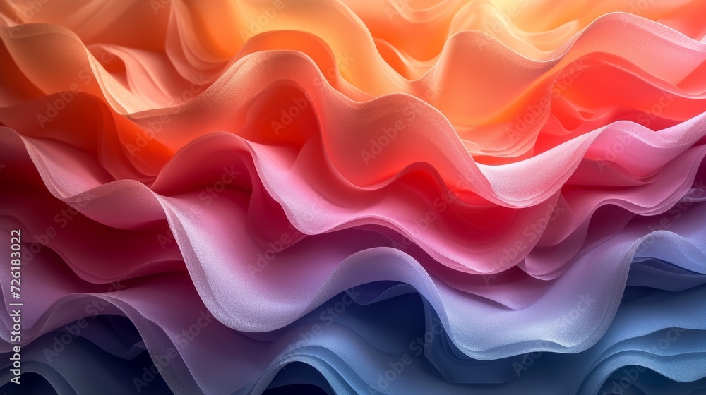 Poster abstract wavy background. 3d rendering, 3d illustration. - generative ai