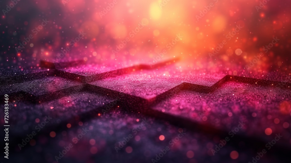 Aufkleber abstract background with bokeh defocused lights and stars. illustration - generative ai