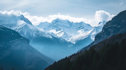 Scenic view of snowcapped