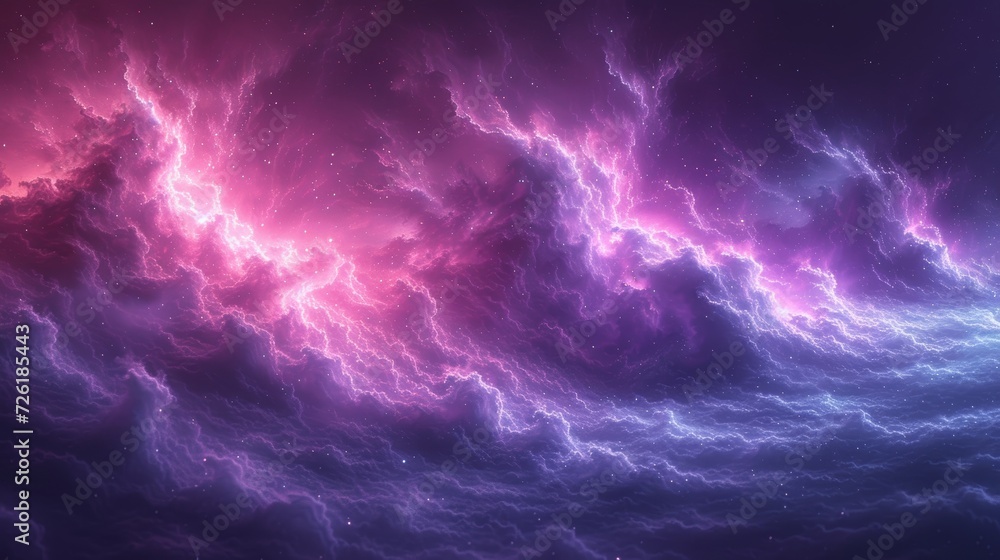 Poster purple and blue abstract fractal background. fantasy fractal texture. digital art. 3d rendering. - g