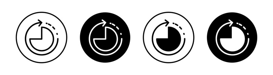 Less Time Vector Line Icon Illustration. - obrazy, fototapety, plakaty