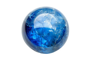 Blue Magnesite Round Gemstone on Transparent Background
