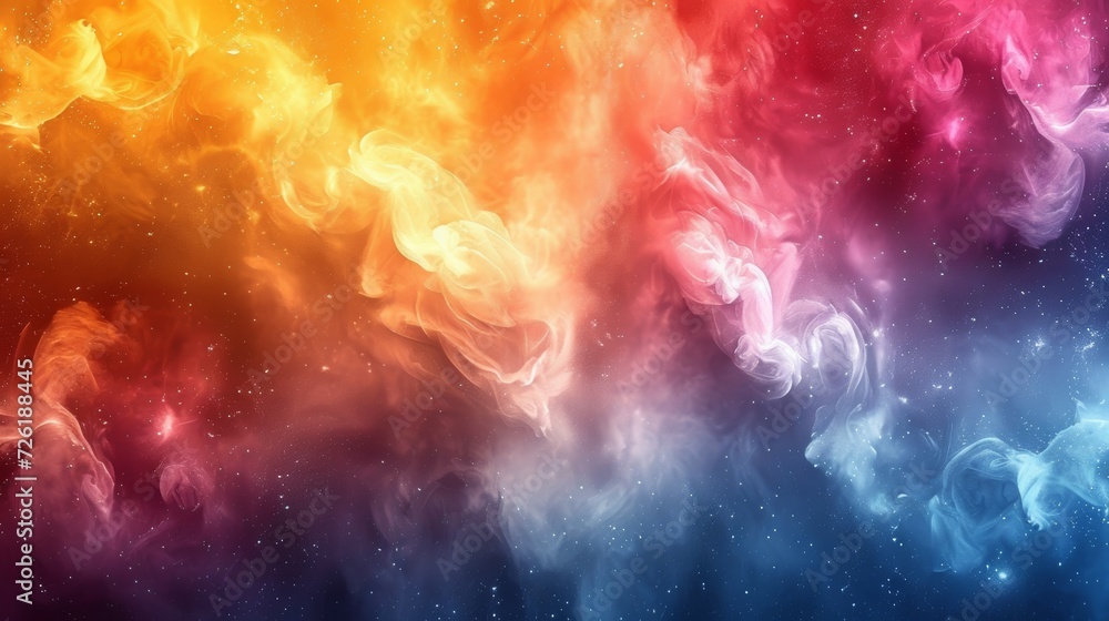 Poster abstract colorful background with smoke. fantasy fractal texture. digital art. 3d rendering. - gener