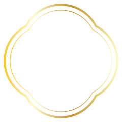 golden curve circle frame