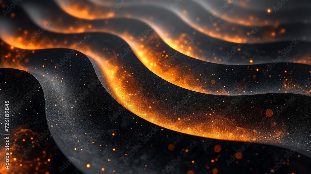Poster abstract background with glowing lines. 3d rendering, 3d illustration. - generative ai