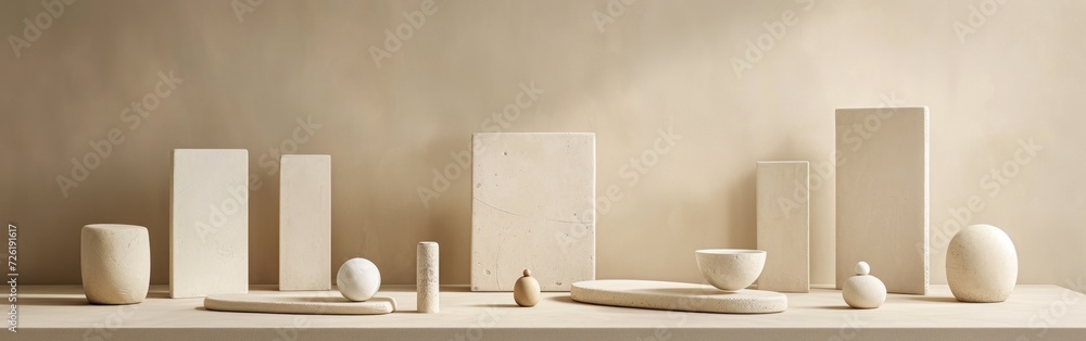 Poster minimal display podium for product design presentation. abstract background. banner.