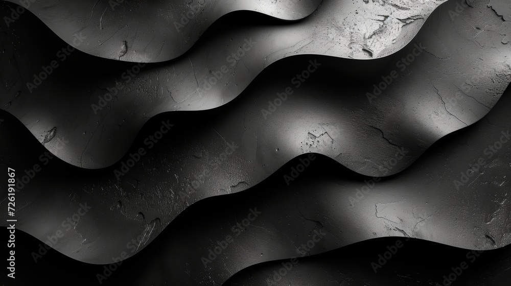 Poster 3d render of abstract background with black and white carbon fiber. - generative ai