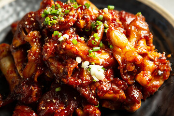 Korean spicy pork feet dish