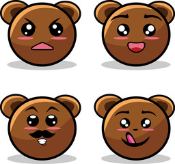Obraz premium Set of vintage groovy characters and elements for poster of sticker design.