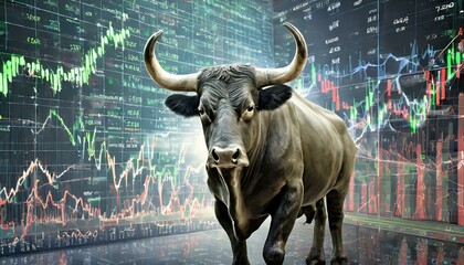Stock market bull shares profit