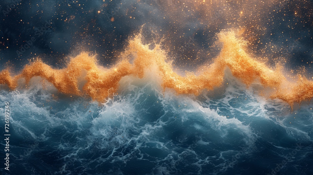 Poster abstract fire background. fantasy fractal texture. digital art. 3d rendering. - generative ai