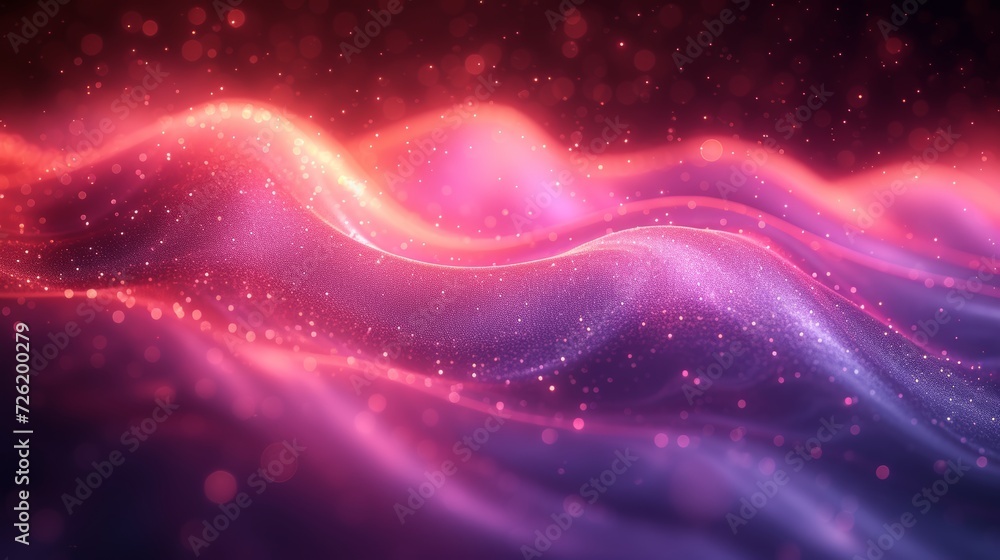 Poster 3d abstract background with luminous swirling particles. glowing spiral cover. - generative ai
