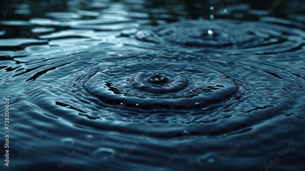 Poster water drop with ripples and waves. abstract background for design. - generative ai
