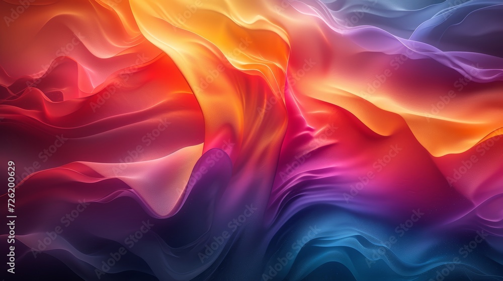Poster abstract background. multicolored wavy pattern. illustration. - generative ai