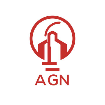AGN Letter logo design template vector. AGN Business abstract connection vector logo. AGN icon circle logotype.
