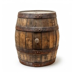 Fototapeta premium Oak wooden barrel, vintage charm for rustic decor. Aged character, Ai Generated.