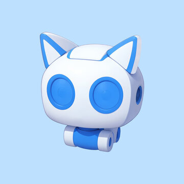 Robocat Icon Illustration