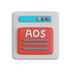 advertisement 3d icon illustration
