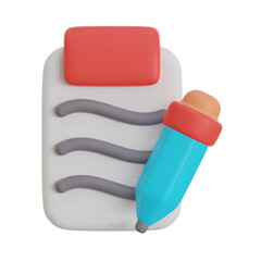 agenda 3d icon illustration
