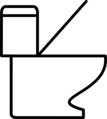 Toilet bowl line icon, WC symbol. Replaceable vectordesign.