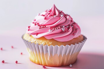 Cupcake on white background